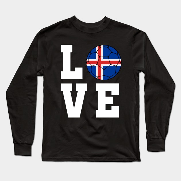 Iceland Football Long Sleeve T-Shirt by footballomatic